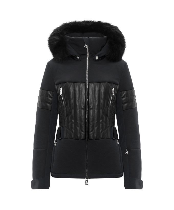 manteau ski capuche fourrure