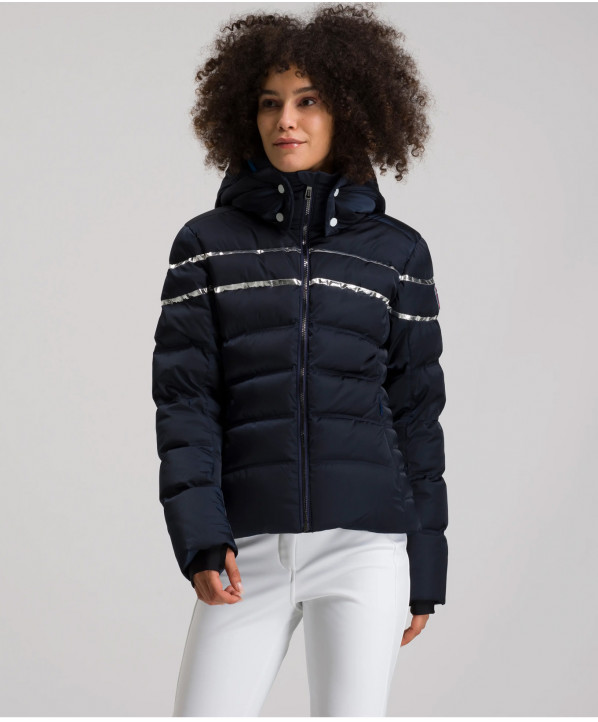 ski shop Paris : Satin Women's ski jacket  Gender:Women Couleur:Navy blue 