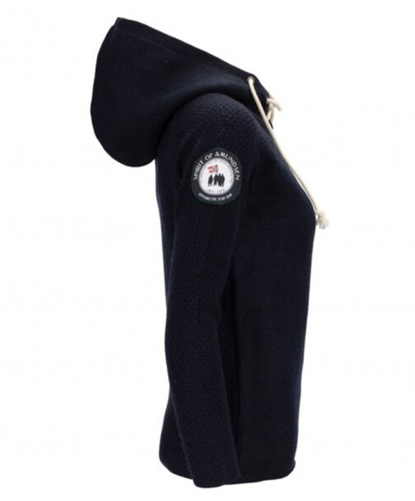 ski shop Paris : Amundsen BOILED HOODIE LACED Women's pullover  Gender:Women Couleur:Navy blue