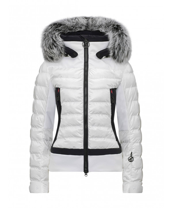 ski shop Paris : Toni Sailer CAYTLYN & fur Women's ski jacket  Gender:Women Couleur:White 