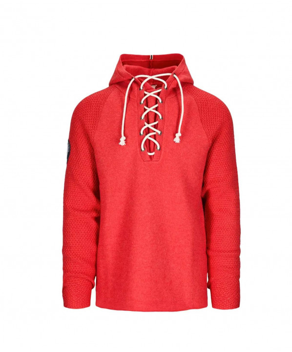 ski shop Paris : Amundsen BOILED HOODIE LACED Men's pullover  Gender:Men Couleur:Red 