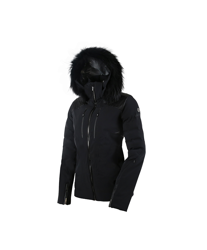 manteau noir ski femme