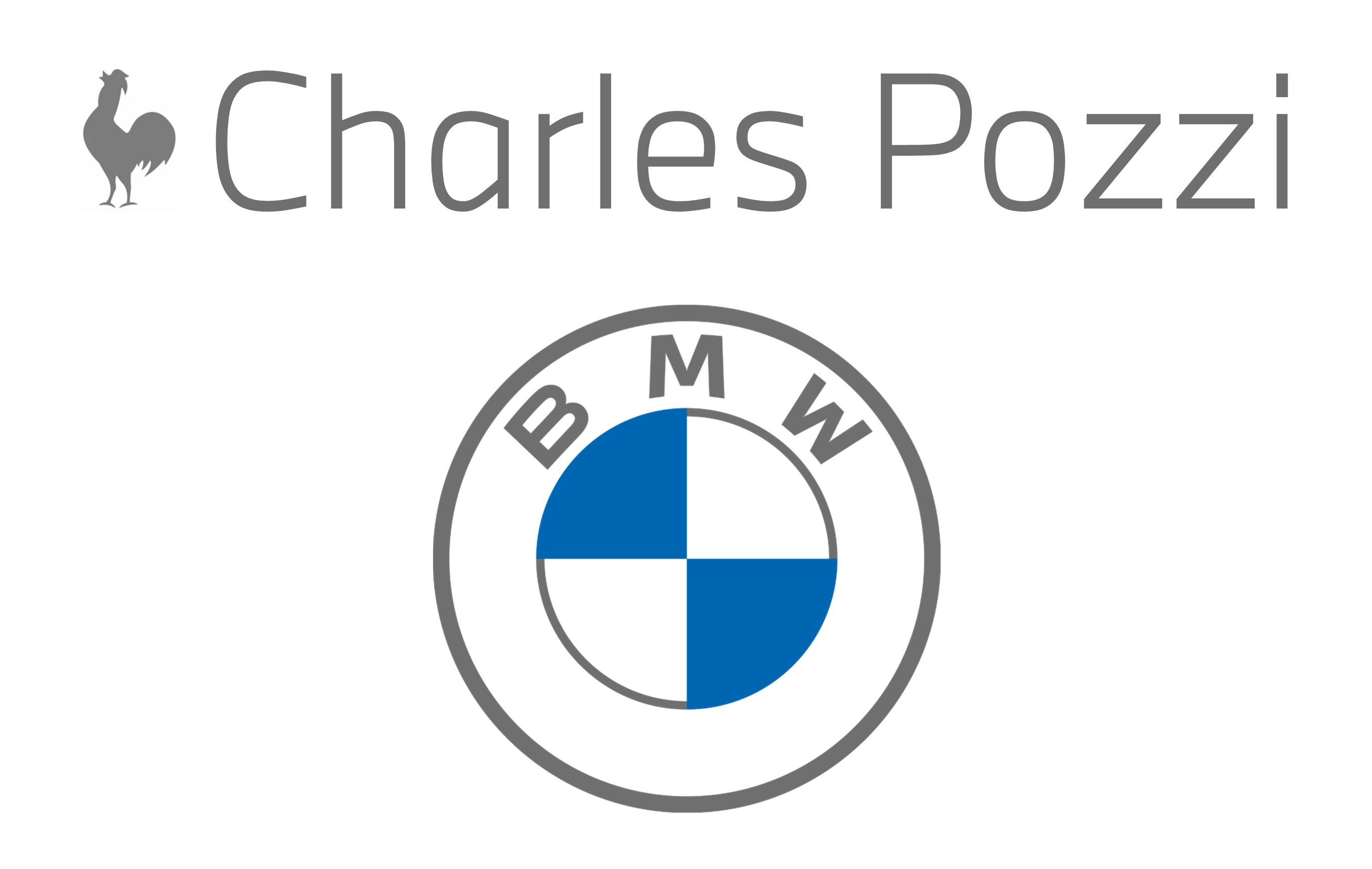 logos of BMW and Charles Pozzi 2021